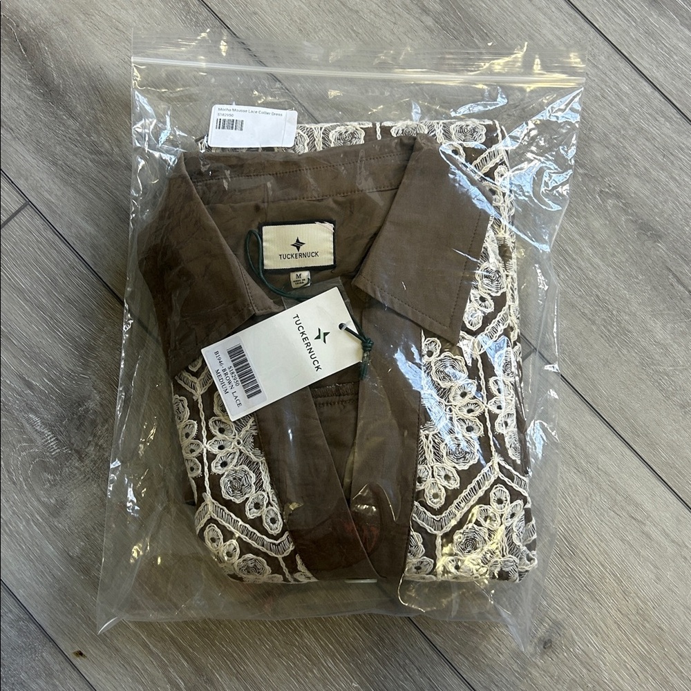 Tuckernuck Brown Mocha Embroidered Dress - Picture 3 of 8